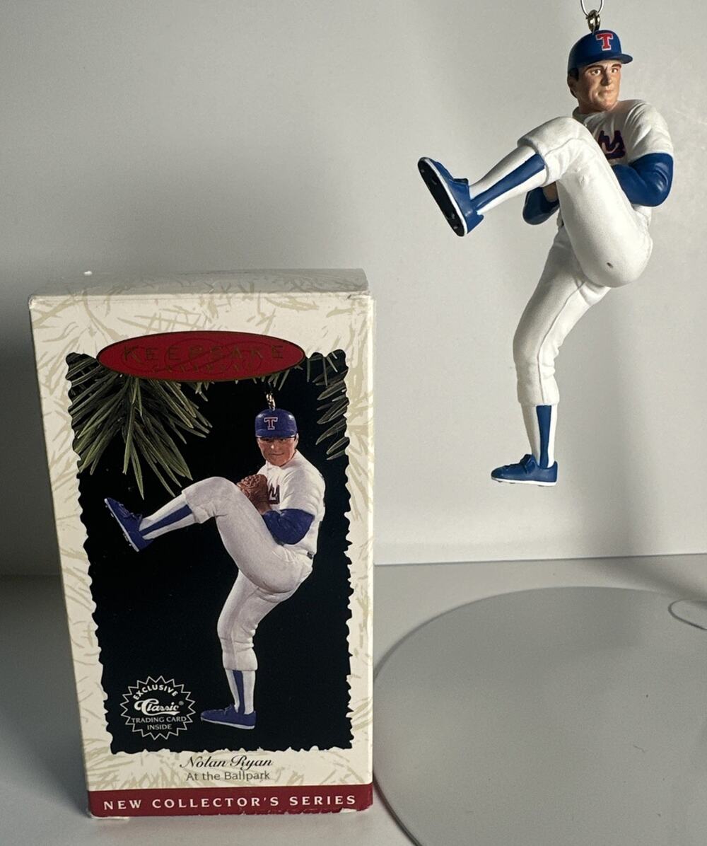 1996 Hallmark Keepsake Ornament Nolan Ryan 1st in "At the Ballpark" Series Texas